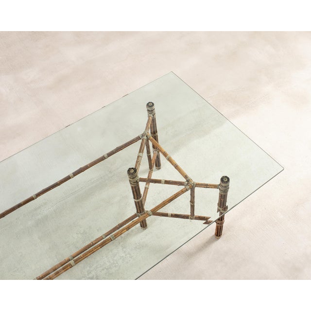 McGuire Organic Modern Rectangular Bamboo Dining Table 8 Ft. For Sale - Image 9 of 18
