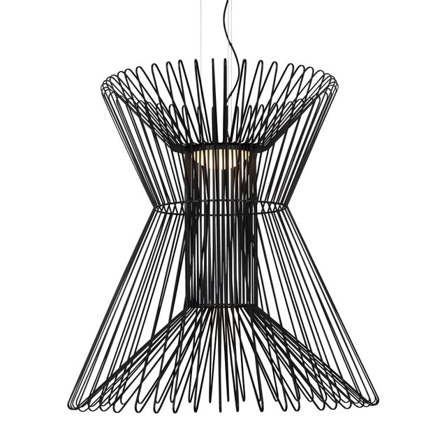 Visual Comfort Modern Syrma Grande Suspension LED Matte Black For Sale - Image 4 of 4