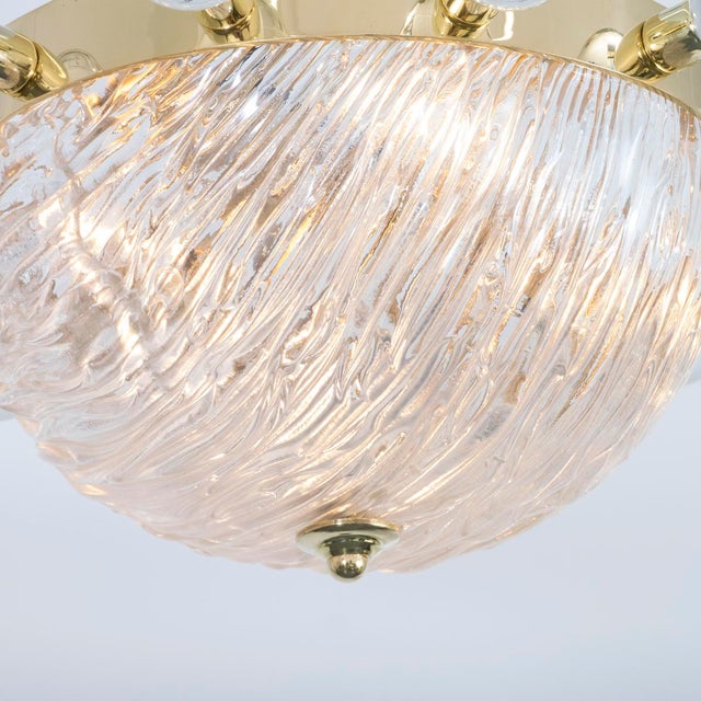 Textured Murano glass sunburst pendant For Sale In New York - Image 6 of 8