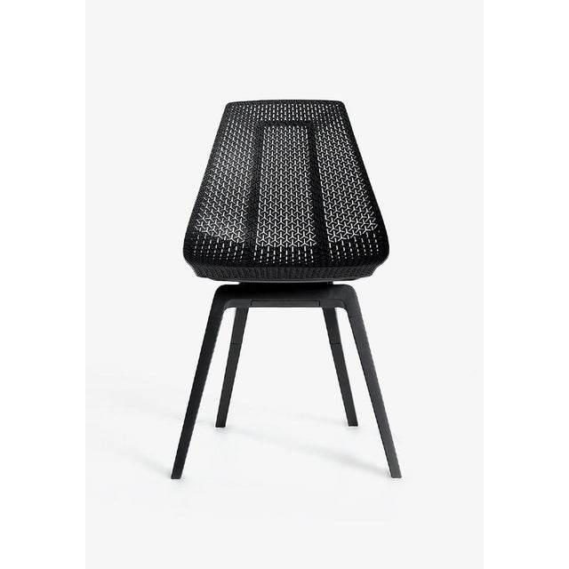 Contemporary Noho Move Chairs in Black by Formway, Set of 4 For Sale - Image 3 of 8