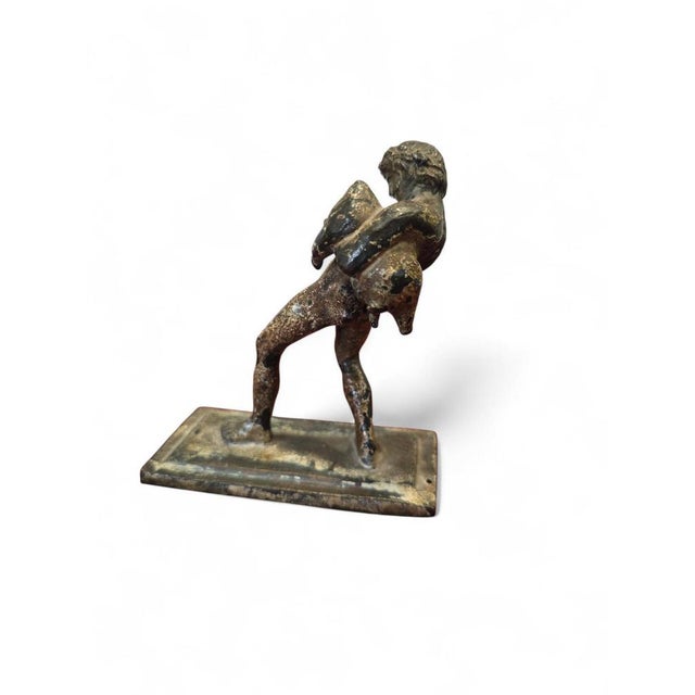 19th Century Bronze of Satyr Serving Wine after an Ancient Pompeian Model For Sale - Image 4 of 10