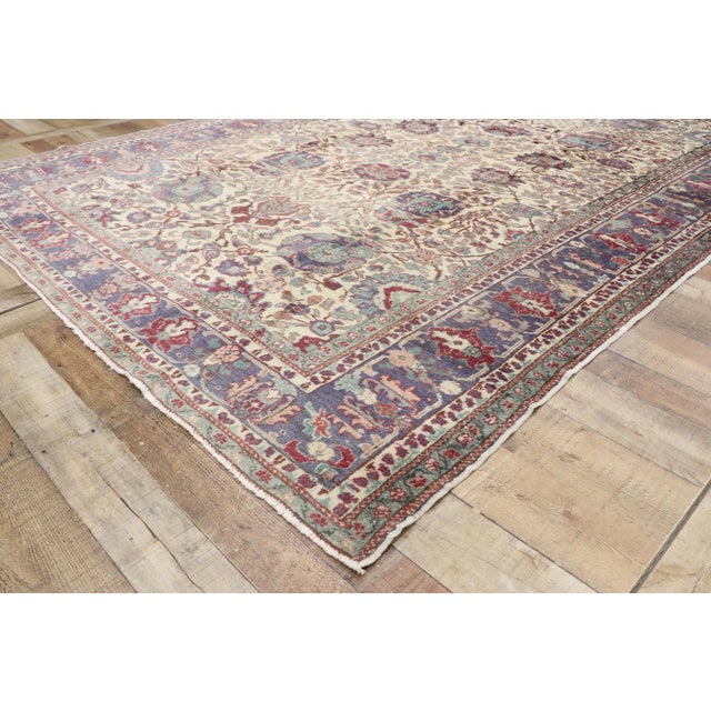 Vintage Turkish Oushak Rug - 06'06 X 09'02 For Sale In Dallas - Image 6 of 9