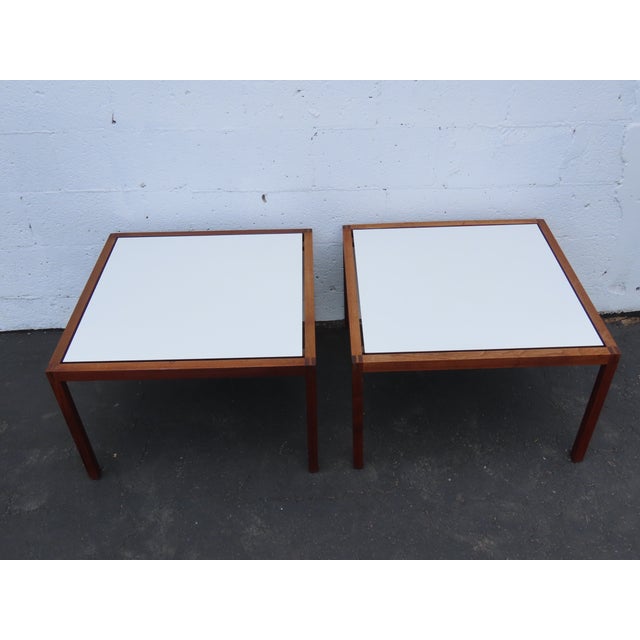 Knoll Mid Century Modern Pair of Large Side End Tables 6600 For Sale - Image 12 of 18