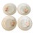 Vintage Hand Painted Plates Feature Roses Signed by Artist, Set of Four For Sale