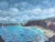French French La Cote Sauvage Seascape Oil Painting 1985 For Sale - Image 3 of 5