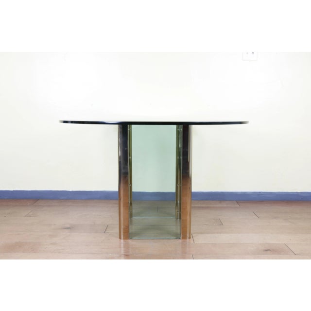Pace Collection Glass and Brass Dining Table by Pace For Sale - Image 4 of 6