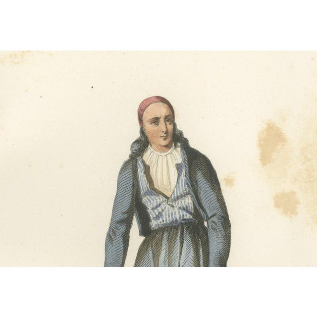 Gold Iberian Costume Engravings, 1850, Engraving For Sale - Image 8 of 15