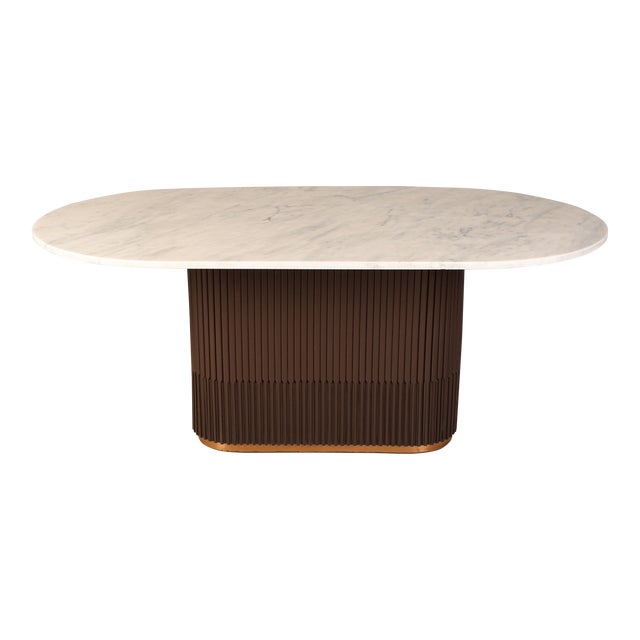 Artisan Marble Dining Table 72" For Sale