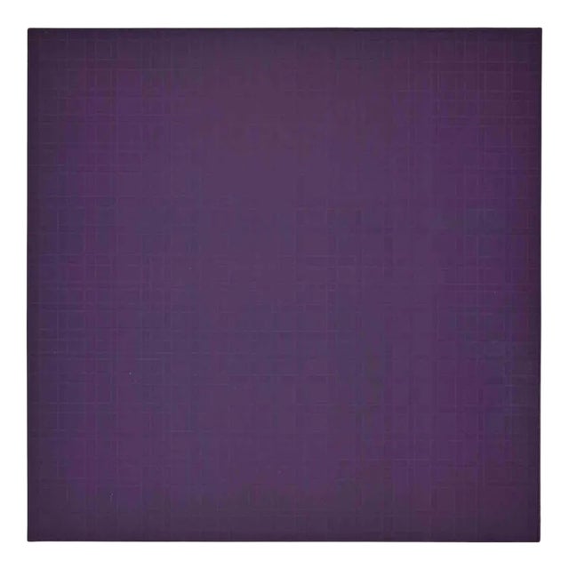 Oscar Piattella, Violet Composition, Original Etching, 1975 For Sale