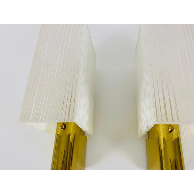 Brass & Glass Sconces, 1960s, Germany - A Pair For Sale - Image 10 of 13