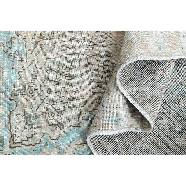 Textile 1970s Vintage Persian Handmade Wool Cotton Beıge Area Rug For Sale - Image 7 of 11
