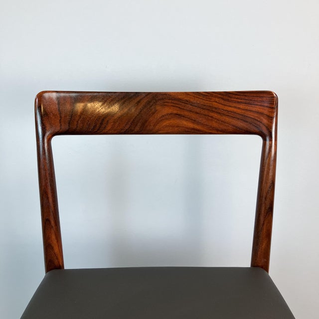 Black Chairs in Rosewood and Black Imitation Leather from Lübke, 1960s, Set of 6 For Sale - Image 8 of 14
