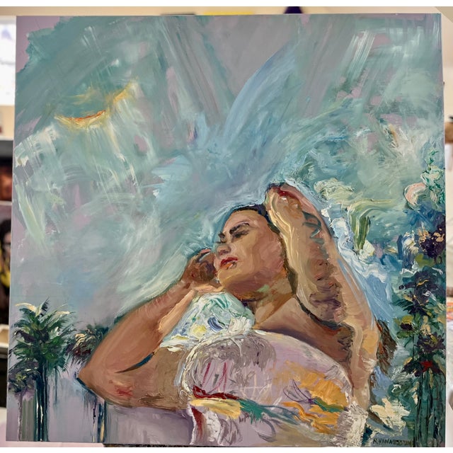 "Hello Sunshine", Original Oil Painting, Wood Framed, by Van Ness For Sale In Saint Louis - Image 6 of 12