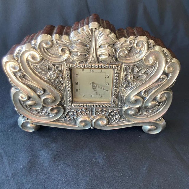 Late 19th Century 19th Century Large Clock in Silver, 1887 For Sale - Image 5 of 14