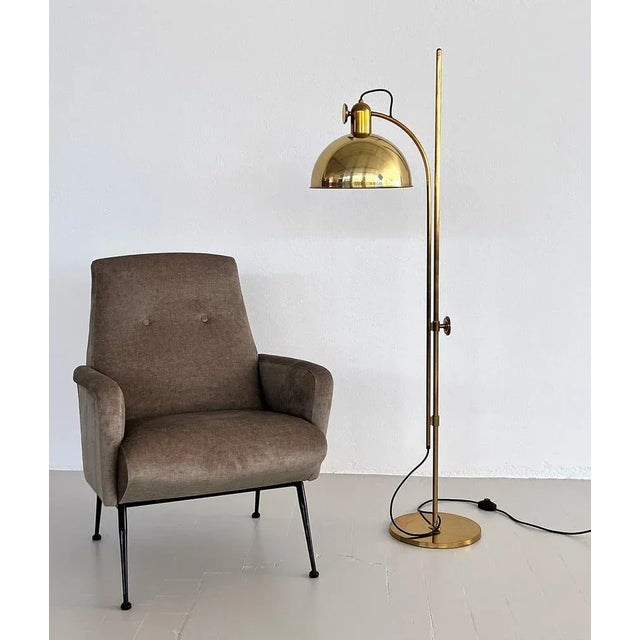 Mid-Century Adjustable Solid Brass Floor Lamp by Florian Schulz, 1970s For Sale - Image 13 of 14