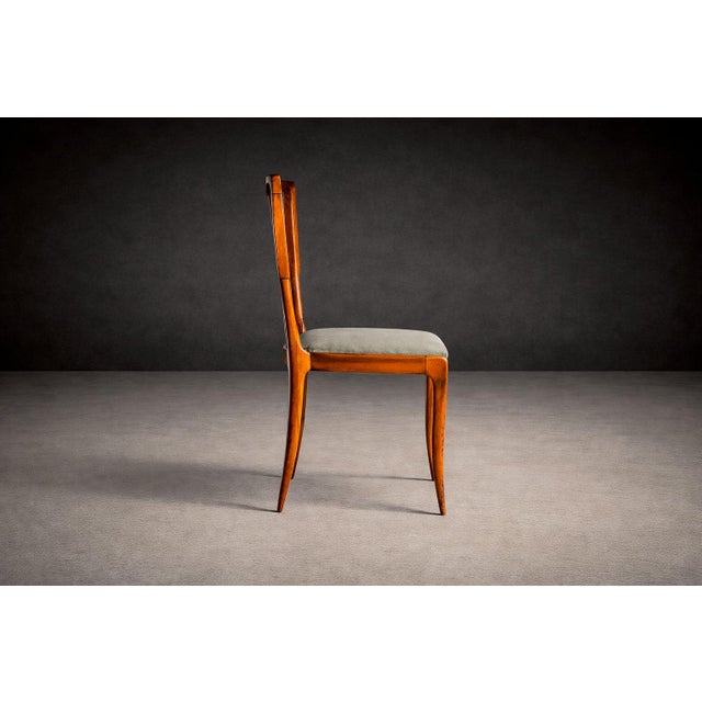 Wood Set of 5 Dining Chairs in Caviuna Wood & Fabric, Giuseppe Scapinelli, 1950s - Lot 706 For Sale - Image 7 of 10