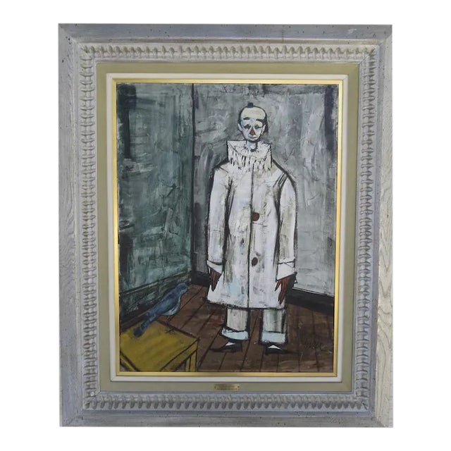 1960s Figurative Oil Painting on Canvas by Charles Levier Signed, Framed For Sale