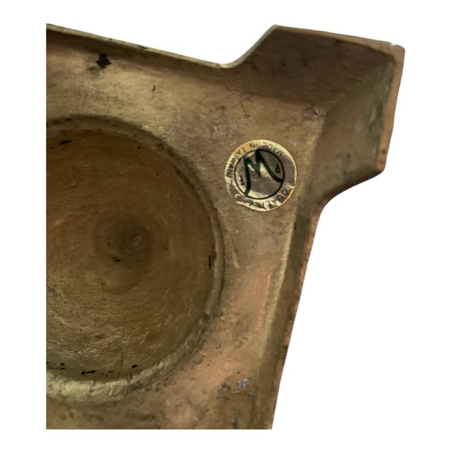 Metal Pair Vintage Mid Century Brass 12" Tall Neoclassical Baluster Style Candlestick/Candle Holder For Sale - Image 7 of 9
