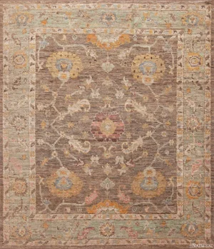 Nazmiyal Collection Earthy Area Contemporary Turkish Oushak Design Area Rug