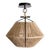 Prism Jute Rope Semi Flush Hanging Light Fixture For Sale