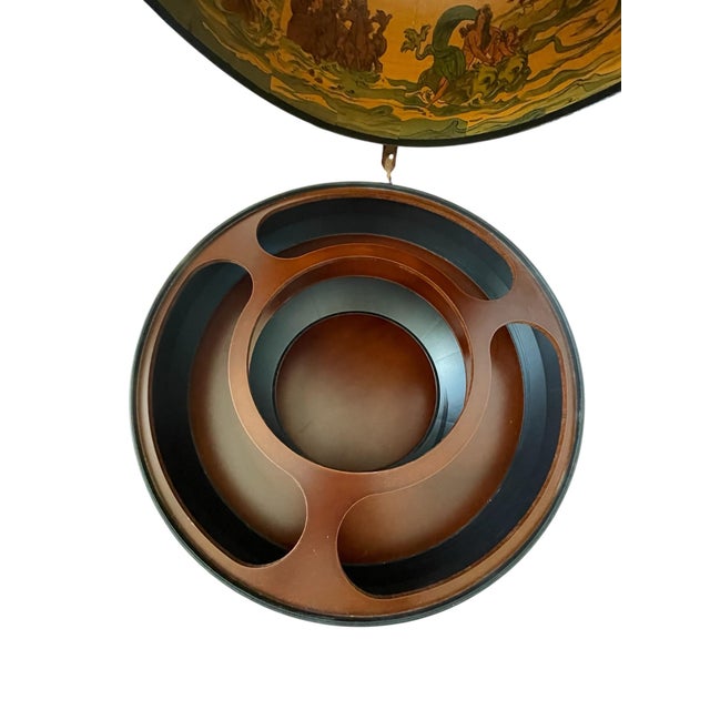 Vintage Italian Old World Globe Bar ~22" Tall Zodiac Signs MCM For Sale In San Francisco - Image 6 of 11