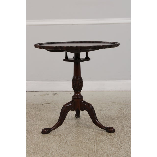 Henkel Harris Henkel Harris Mahogany Pie Crust Tilt Top Table For Sale - Image 4 of 15