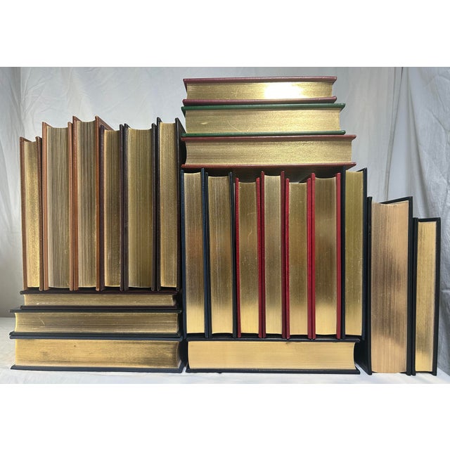 1970s Vintage Franklin Library Collection Limited Edition Leather Books - Set of 22 Books. Offered is a fine collection of...