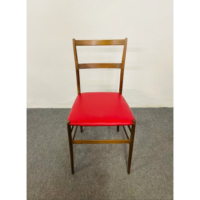 Red Superleggere Chairs by Gio Ponti for Cassina, 1950s, Set of 4 For Sale - Image 8 of 18