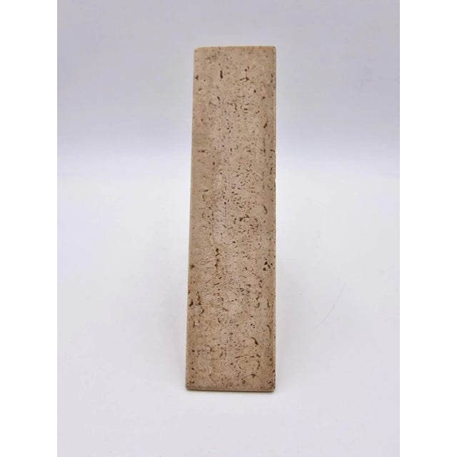 Glass & Travertine Photo Frame in Travertine by Marble Art, 1970s For Sale - Image 6 of 8