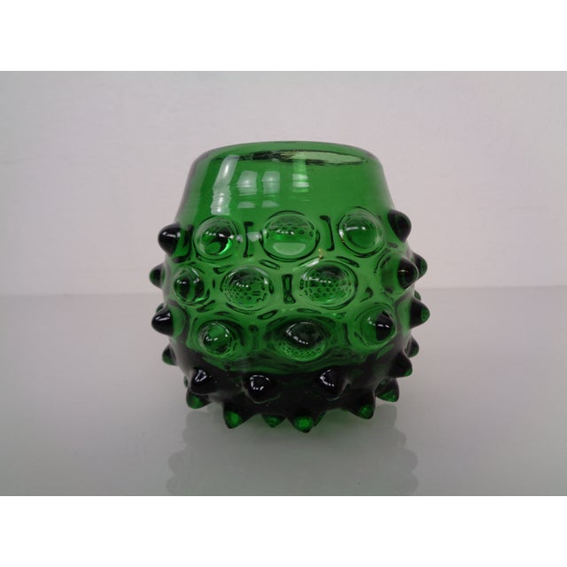 Italian Green Bubble Glass Vases by Empoli, 1960s, Set of 3 For Sale - Image 17 of 18