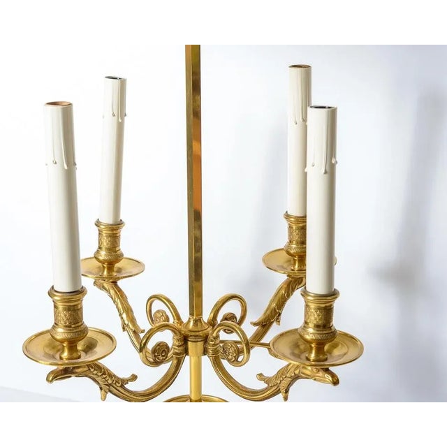 French Large Bouillotte Lamp With Black Tole Shade, 1940s For Sale - Image 4 of 13