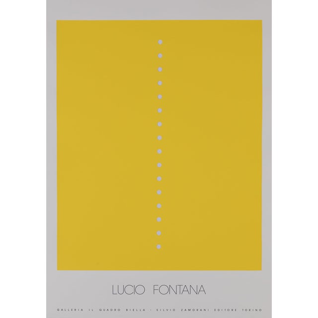 Lucio Fontana, Concetto Spaziale Giallo, Screen Print For Sale