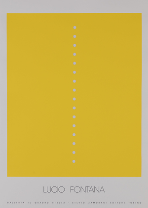 Lucio Fontana, Concetto Spaziale Giallo, Screen Print