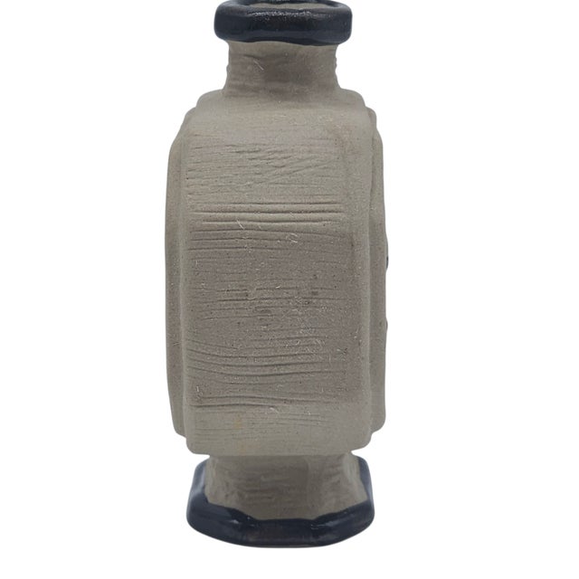 Takahashi Japan Mid-Century “Lion” Bud Vase – Handcrafted Ceramic, 4.25” For Sale - Image 4 of 7