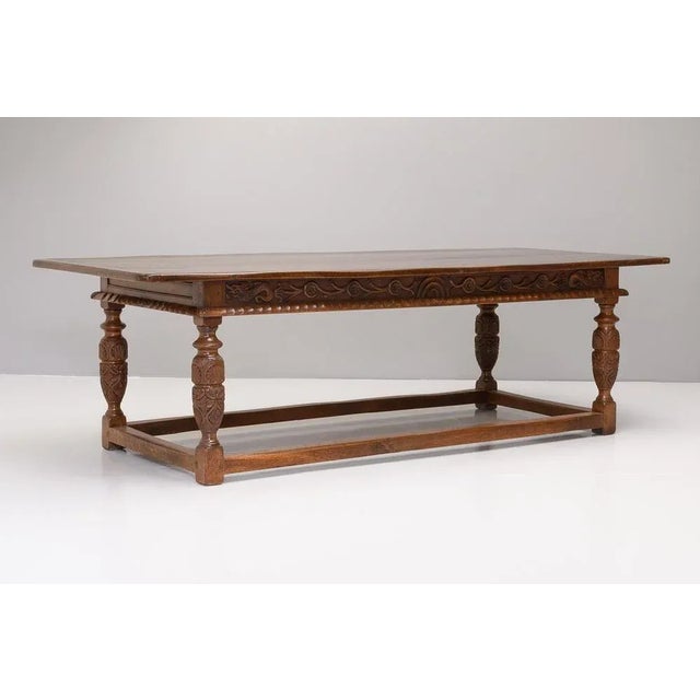 Brown Antique Refectory Table, 1890s For Sale - Image 8 of 8