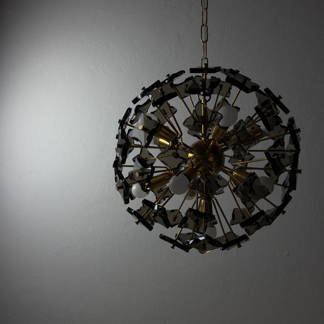 Mid-Century Sputnik Chandelier from Fontana Arte, Italy 1970s For Sale - Image 11 of 18