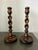 Vintage English Oak Barley Twist Candlesticks – Pair of Antique Wooden Candle Holders This exceptional pair of early...