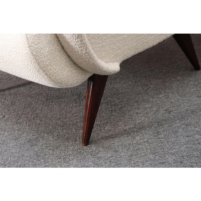 Pair of Italian Walnut and Gray and White Tweed Club Chairs After Marco Zanuso For Sale - Image 18 of 18