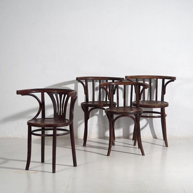 Chairs with Armrests from Thonet, 1920s, Set of 4 For Sale - Image 18 of 18