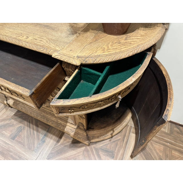 French Oak Hunting Sideboard, 1850s For Sale - Image 4 of 18