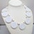 Napier Vintage 1985 Signed Napier White Resin Spiral Round Plaques Necklace For Sale - Image 4 of 9