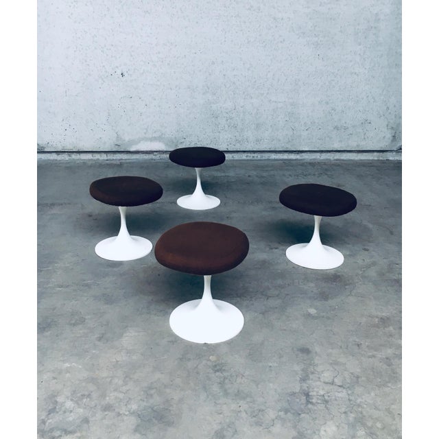 Mid-Century Modern Design Tulip Stool Set by Tamburin, Sweden, 1970s, Set of 4 For Sale - Image 14 of 18