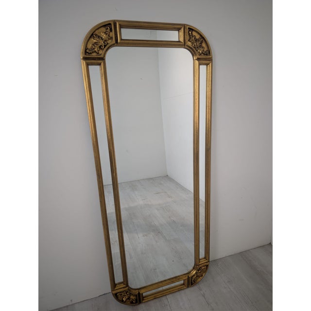 Large Vintage Mirror in Gilded Decorative Frame, 1965 | Chairish