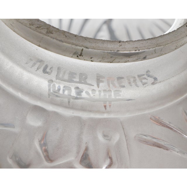 Petitot & Muller Freres French Art Deco Pendant Light 1930s - 2 Available For Sale - Image 12 of 13