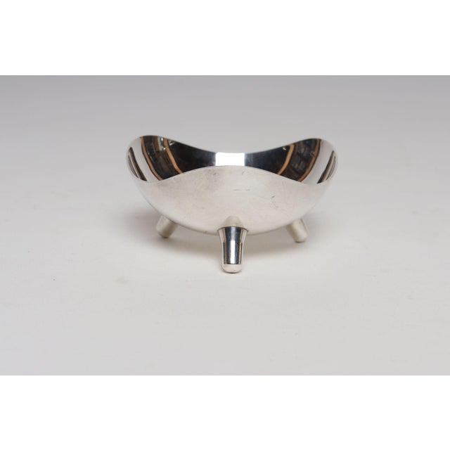 1950s Diminutive Danish Modern Silver Plated Trinket Dish / Vide Poche by Hans Jensen For Sale - Image 4 of 9