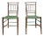 Mid 19th Century Faux- Bamboo Side Chairs With Natural Rush Seats - a Pair For Sale