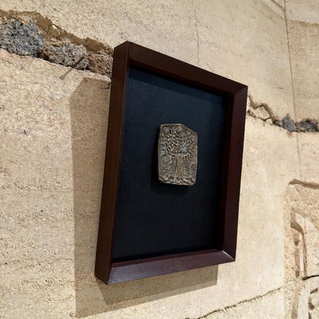 Still Life Italian Bronze Art Framed Mid Century Modern For Sale - Image 4 of 7