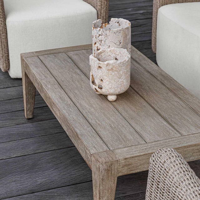 Kenneth Ludwig Chicago Kirkham Indoor-Outdoor Wood Coffee Table For Sale - Image 4 of 4
