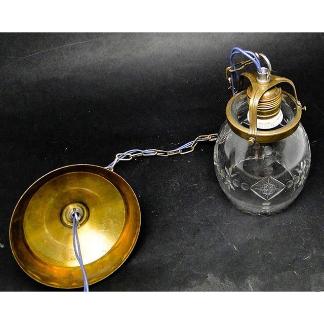 Art Deco Crystal Pendant Lamp, Poland, 1950s For Sale - Image 6 of 9