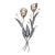 Vintage Botanical Metal & Glass Wall Sculpture | Floral Candle Holder For Sale